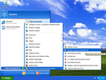 Menú Inicio de Windows XP desplegado con selección de Ejecutar línea de comandos SQL.