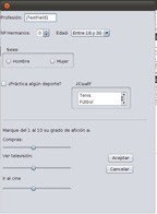 Captura de pantalla que muestra la manera diseñar  varios componentes de una interfaz utilizando NetBeans.