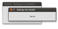 Captura de pantalla que muestra la apariencia de ventanas con diálogos no modales en las interfaces gráficas.