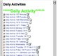 Imagen de una lista de actividades genérica con checkbox para marcar.