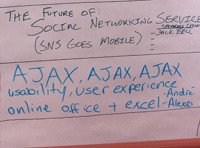 Imagen de una hoja de papel que contiene anotaciones Ajax.