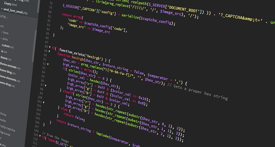 Pantalla mostrando código PHP