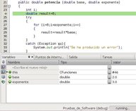 Captura de pantalla en la que se muestra el examinador de variables de NetBeans, indicando su tipo y valor.