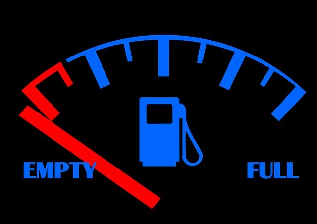 Indicador de combustible de un vehículo