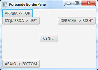 Ventana con cinco botones.