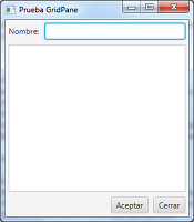 Aplicación de ejemplo de GridPane.