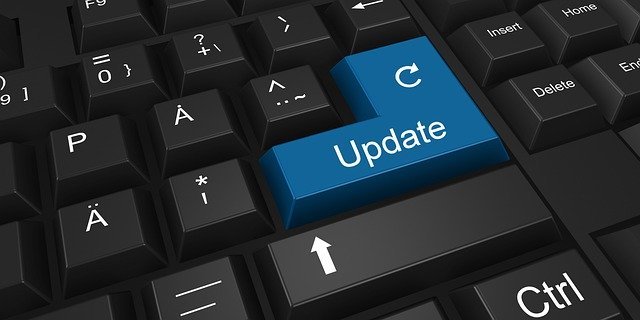 Actualizar datos. Imagen que muestra un teclado donde la tecla