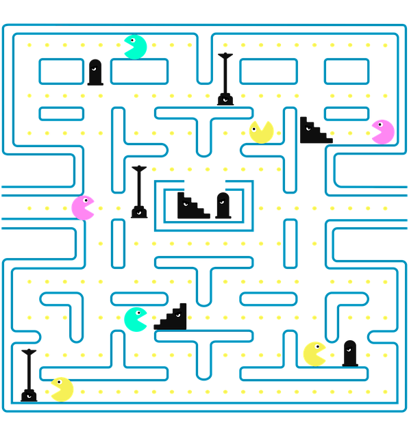 Ilustración que muestra el juego pacman