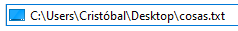 Ruta absoluta en Windows