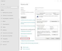 Muestra la herramienta Puntos de restauración de Windows 10, con acceso desde Panel de control-Sistema-Protección del sistema. Nos muestra las unidades disponibles (C:) y si la protección está activada.