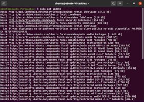 Captura en la que se muestra cómo actualizar los repositorios