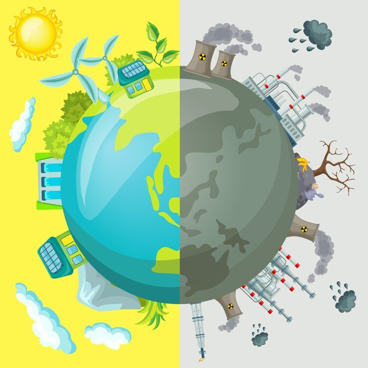 Cambio climático. Efecto invernadero en imagen